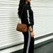 Women's Plaid Print Sweatshirt And Sweatpants Set Letter Print Drawstring Hooded Long Sleeve Loose Fit Cross Border Style_ecoleips.com