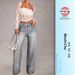 2025 Cross-Border Hot-Selling Women's Straight-Leg Denim Pants Elegant Fashion Casual Mid-Waist Stretch Rhinestone Jeans_ecoleips.com