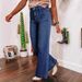 Women's Clothing New Dark Blue High Waist Wide Leg Jeans Women's Fashion Retro Straight Pants_ecoleips.com