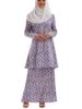 Malay Women's Printed Casual Set Dress Muslim Abaya_ecoleips.com