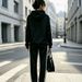 Women's Sports Style Comfortable Heartbeat Striped Hoodie And Pants Set Loose Fit with Side Stripes 2043 Print_ecoleips.com