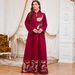 New 2026 Women's Ethnic Tribal Robe Loose Jalabiya Dress Embroidered Fashionable And Elegant Cross Border Muslim Fashion Clothing_ecoleips.com
