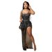 fashionable and sexy sling hot diamond dress slit leg exposed hot diamond dress banquet ladies style_ecoleips.com