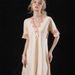 Silk Pajamas Women's Lace Sexy Nightgown Thin Ice Silk Short-sleeved Loungewear_ecoleips.com