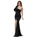 Women's Clothing Fashion Women's Sexy Strapless Hot Diamond Front Slit Dress New_ecoleips.com