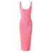 Women's Clothing New Pink Suspender Dress Metal Buckle Knitted Skirt Waist Slim Jacquard Skirt_ecoleips.com