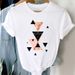 Women's Tops With Geometric Patterns, Simple T-shirts, Trendy Casual Plus-size Short-sleeve T-shirts For Women Wholesale_ecoleips.com