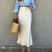 Diyun European And American Fashion Style Solid Color Bodycon Long Half Skirt Women's Clothing 2025 Autumn Winter_ecoleips.com
