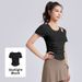 Juyitang Women's Slim Fit One Piece Yoga Suit Sports Fitness Top With Chest Pad Short Sleeve Summer Wrinkle-Resistant Cup_ecoleips.com