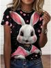 Fashion Summer Easter Bunny 3D Printed T-Shirt Women Street Casual Harajuku T-Shirt Women's Crew Neck T-Shirt Tops Clothing_ecoleips.com