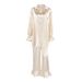 European And American Autumn Winter New Sleeve Long Pants Loose Comfortable Satin Pajama Set Cross-Border Wholesale_ecoleips.com