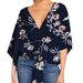 Women's Shirt Autumn And Winter V-Neck Short-Sleeved Knot Printed Top_ecoleips.com