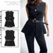 Women's Clothing High End Belt Simple Sleeveless Shirt Layered Waist Vest For Women_ecoleips.com