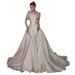 Women's Clothing Elegant High-End Forest Style Mermaid Wedding Dress With Double Shoulder Shawl_ecoleips.com