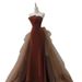 Maillard Color Fishtail Strapless 2026 Spring Engagement Wedding Bride's Toast Female Host Evening Dress_ecoleips.com
