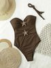 2025 European American Style Solid Color One Piece Bikini Sexy Wire-Free Beach Vacation Swimsuit for Women_ecoleips.com
