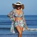 Women's European American Style Two Piece Swimsuit Leopard Print Crossover Bikini Sexy Retro Design Regular Fit Polyester_ecoleips.com