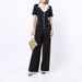 Women's Clothing Personalized Black Suit Short Sleeved Casual Wide Leg Jumpsuit_ecoleips.com
