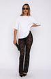 K Fashionable And Sexy Hot Girl Super Elastic Sexy Girl Nightclub Lace Casual Pants_ecoleips.com