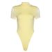 Spring/Summer Women's round Neck Short Sleeve Top Backless Slim Fit Fashion T-Shirt for Jumpsuits & Rompers_ecoleips.com
