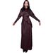 Elegant Long-Sleeve Dress Set – Winter Two-Piece Outfit With High Waist & Flowy Hem, Soft Polyester Blend For Office & Evening (S-Xxl, Deep Brown)_ecoleips.com