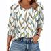 25 Colors Cross-Border European And American Women's Clothing 2025 Autumn Loose Casual Printed Three-Quarter_ecoleips.com