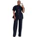 Elegant Commuter Women's Two Piece Set Puff Sleeves Unique Buttons_ecoleips.com