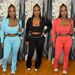 Urban Athleisure 3-Piece Set – Cropped Hoodie + Sports Bra + Flared Pants (S-Xxl, Coral/Black/Light Blue)_ecoleips.com