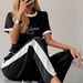 Women's Summer Casual Two Piece Set Round Neck Short Sleeved Top And Loose Pants Comfortable European American Style Printed_ecoleips.com