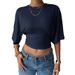 Women's Slim Fit Sweet & Spicy Summer Top - Chic Off-Shoulder Design With Waist Tie Detail_ecoleips.com