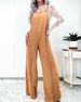 Women’s Clothing Spring New Loose Overalls Women Retro Washed Raw Edge Wide Leg Jumpsuit_ecoleips.com