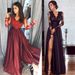 Women’s Clothing Hot Sexy Deep V Lace Spring And Summer Fashion Evening Dress_ecoleips.com