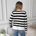 K New Fashionable Casual Knitted Cardigan With Single Breasted Striped Long Sleeved Sweater Jacket_ecoleips.com