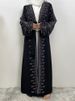 Ramadan Hot Drill Cardigan Islamic Dresses With Pockets Kebaya Muslim Beaded Outerwear Kimono Abaya Dubai Modest Clothing Women_ecoleips.com