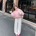 Women's Floral Print Cotton Jacket – Winter Short Padded Coat (White/Black/Grey/Pink, S-L)_ecoleips.com
