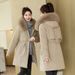 Women's Clothing Women's Long Puffer Coat With Hood - Thickened Down Alternative Filling, Loose Fit Korean Style, Plus Size Oxford Parka Jacket_ecoleips.com