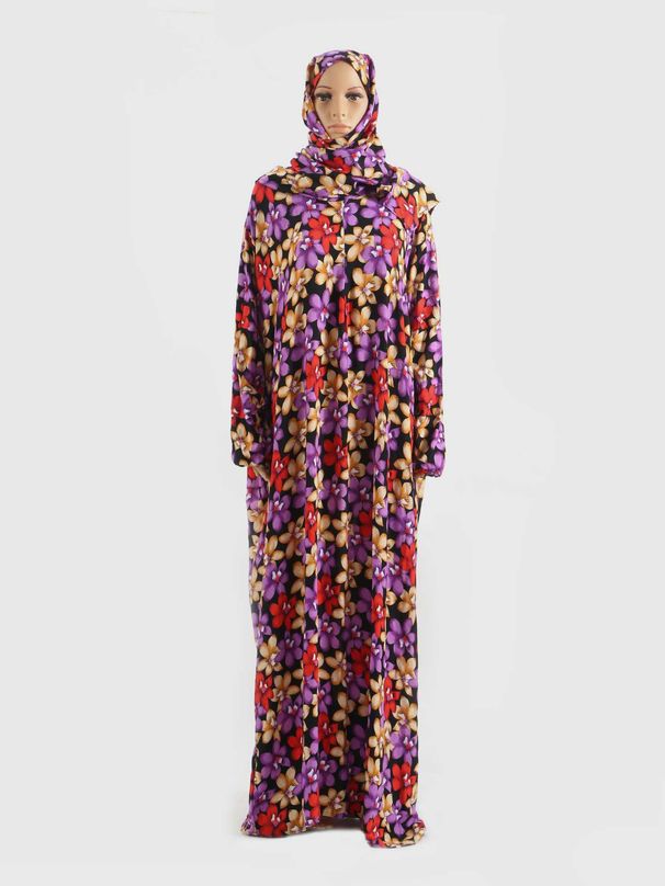 Islamic Plus Size Traditional Clothing Dress Abaya Muslim Hooded Robe_ecoleips.com