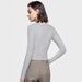 AE054 European Size Simple Long-sleeve T-shirt For Women, Spring And Autumn Design, Slim Fit, Versatile Base Layer Top_ecoleips.com