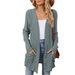 Aria Basics Aria Basics European And American Cross-Border Trade 2024 Autumn/Winter New Solid Color Fleece Pocket Long Sleeve Cardigan_ecoleips.com