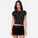 Women's Clothing 2025 New Fashion Retro Polka Dot Print Slim Fit Round Neck Top For Women Foreign Trade Wholesale_ecoleips.com