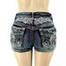 Women's Clothing Summer High Street Sexy Hot Girl Style Fashion Hot Pants Embroidered Denim Shorts_ecoleips.com