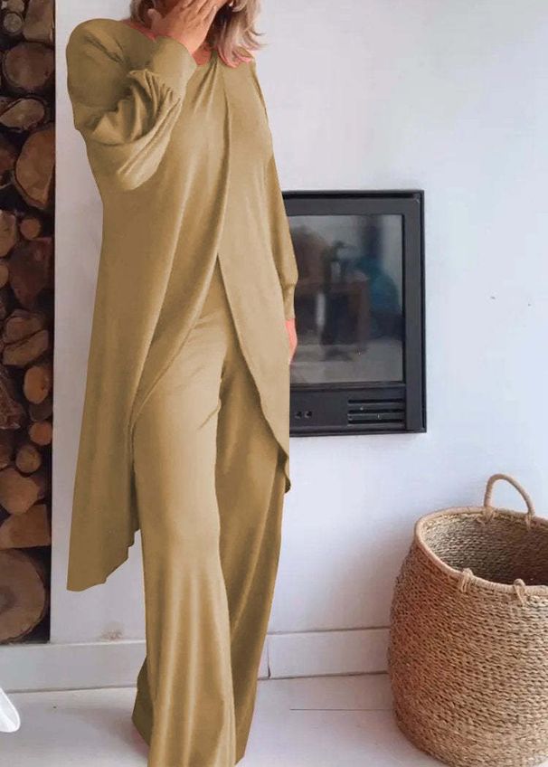 Women's Fashion Zigong Ni Clothing Set European American Style Exclusive Top And Pants Combo New Arrival_ecoleips.com
