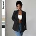 Women's Clothing Elegant Women's Blazer Jacket - Long Sleeve Solid Color Formal Coat For Office & Business (Black, Beige, Khaki, Green) - S/M/L/XL_ecoleips.com