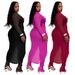 Women's Sexy Mesh & Lace Jumpsuit Skirt Set – Long Sleeve Bodycon Romper With High Slit & Sheer Panels (S-XXL, 3 Colors)_ecoleips.com