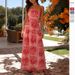 Cross-border European And American Women's Clothing Summer Casual Floral Halter Neck Beach Hawaiian Vacation_ecoleips.com