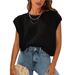Summer Women's Round Neck Knitted Sweater Hollow Out Sunscreen Cover Up American Style_ecoleips.com
