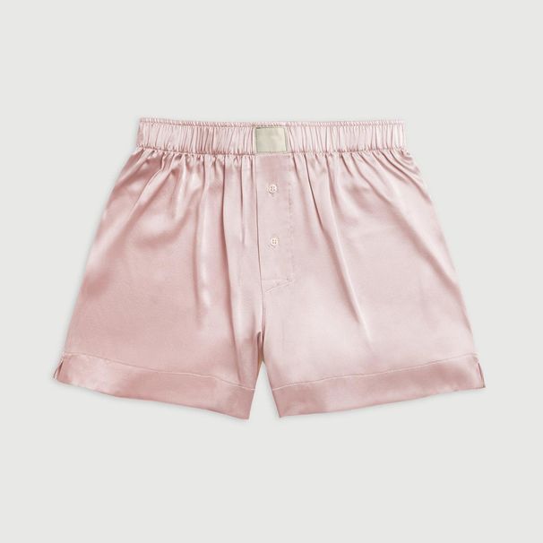 Women’s Summer Satin Sleep Bottoms Shorts Elastic Waist Button Front Wide Leg Lounge Shorts Soft Harajuku Sleepwear Pyjama_ecoleips.com