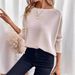 Autumn New Women's Knit Tops, Waffle-Patterned Off-Shoulder Tops, And T-Shirts_ecoleips.com