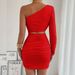 K New Women's Fashion Spicy Girl Slant Shoulder Hollow Slimming Bag Hip Sexy Dress_ecoleips.com