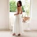 Women’s Clothing Women's New Sleeveless Splicing Suspenders Long Backless Lace Up Big Swing Dress_ecoleips.com